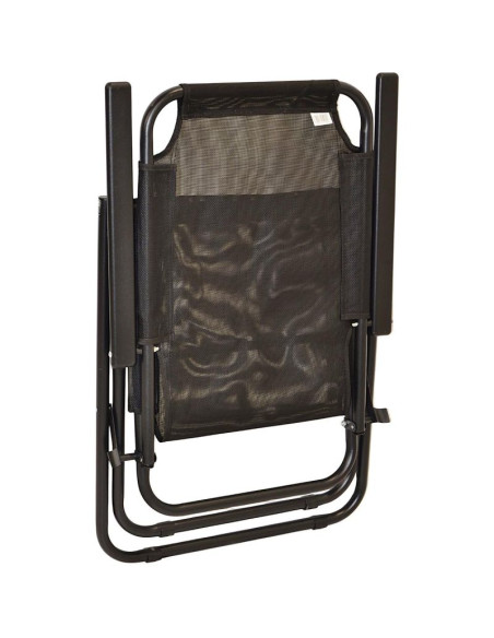 Krzesło turystyczne z podłokietnikami 61x66x65-108cm składane czarne enero camp