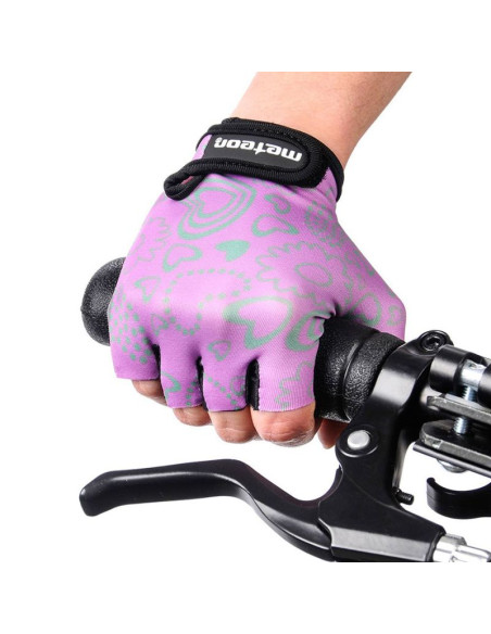 Rękawiczki rowerowe meteor flower jr 23374