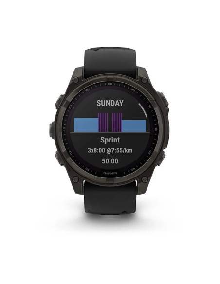 Zegarek garmin fenix 8 solar sapphire titanium carbon grey