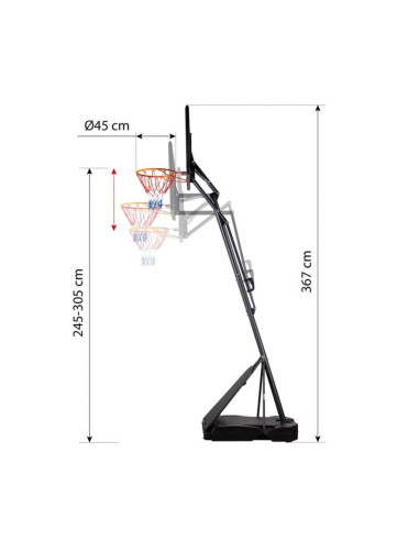 Kosz do koszykówki nils zdk520