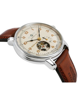 Zegarek męski zeppelin mediterranee open heart automatic 9666-5 + box 2