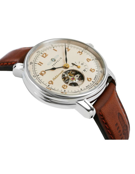 Zegarek męski zeppelin mediterranee open heart automatic 9666-5 + box