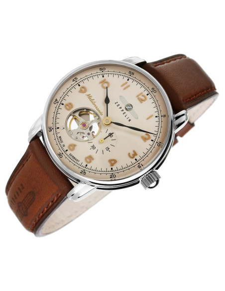 Zegarek męski zeppelin mediterranee open heart automatic 9666-5 + box