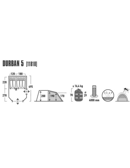 Namiot high peak durban 5 11810