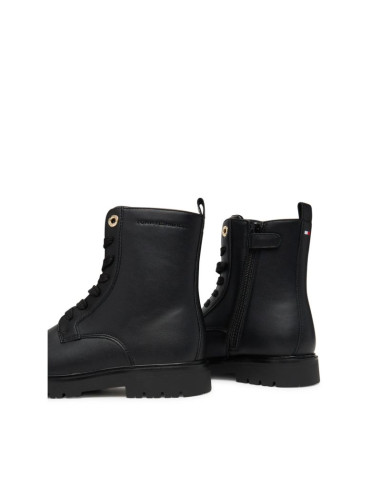 Tommy hilfiger damskie botki lacu-up bootie t3a5-34012-1355999 black