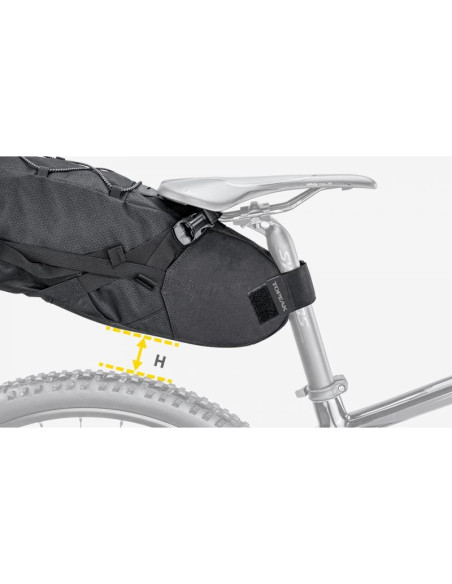 Torba rowerowa podsiodłowa topeak backloader black (15 litrów)