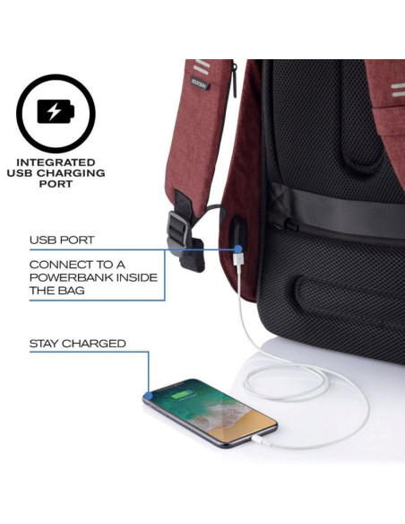 Xd design plecak antykradzieżowy bobby hero small czerwony p/n: p705.704