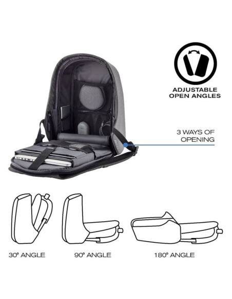 Xd design plecak antykradzieżowy bobby hero small szary p/n: p705.702