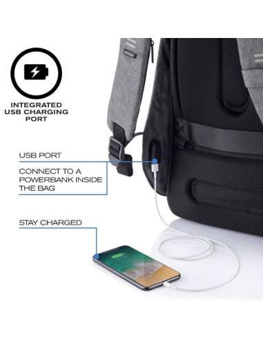 Xd design plecak antykradzieżowy bobby hero small szary p/n: p705.702