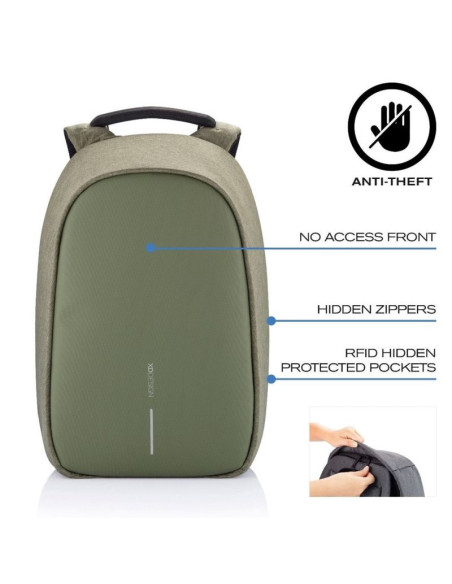 Xd design plecak antykradzieżowy bobby hero small zielony p/n: p705.707