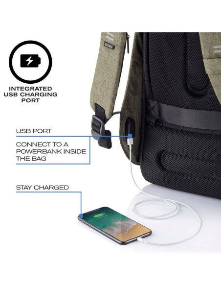 Xd design plecak antykradzieżowy bobby hero small zielony p/n: p705.707