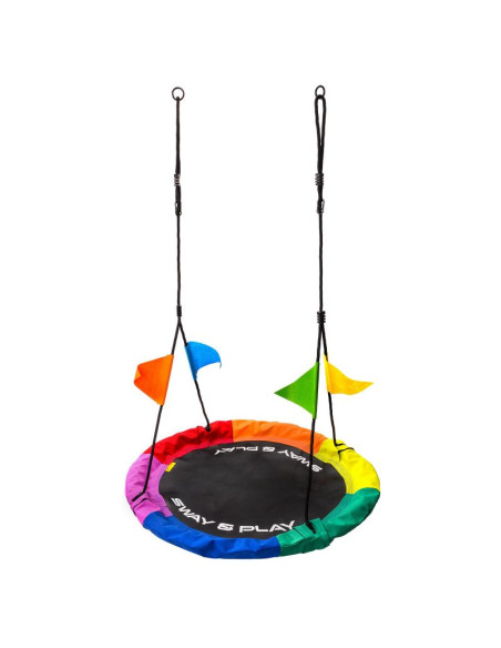 Huśtawka bocianie gniazdo meteor 100 cm multikolor