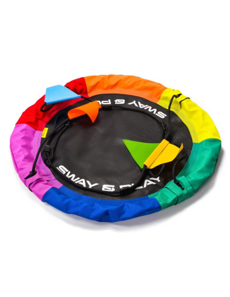 Huśtawka bocianie gniazdo meteor 100 cm multikolor