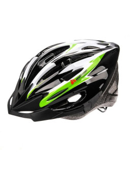 Kask rowerowy meteor hb25 czarno-zielony