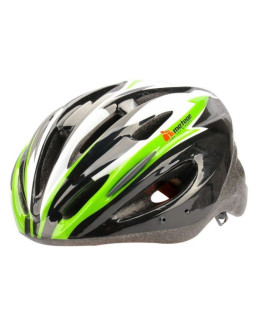 Kask rowerowy meteor hb25 czarno-zielony 2