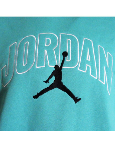 Bluza męska z kapturem air jordan brooklyn fleece turkusowa - ib7241-392