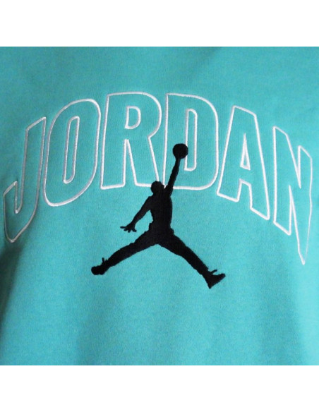 Bluza męska z kapturem air jordan brooklyn fleece turkusowa - ib7241-392