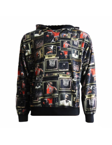 Bluza męska z kapturem air jordan brooklyn fleece printed pullover hoodie - hv0552-010