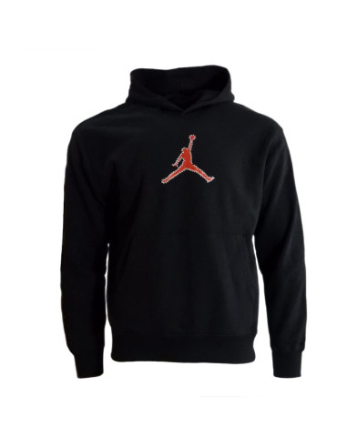 Męska bluza z kapturem air jordan flight mvp black/red - fn6352-010