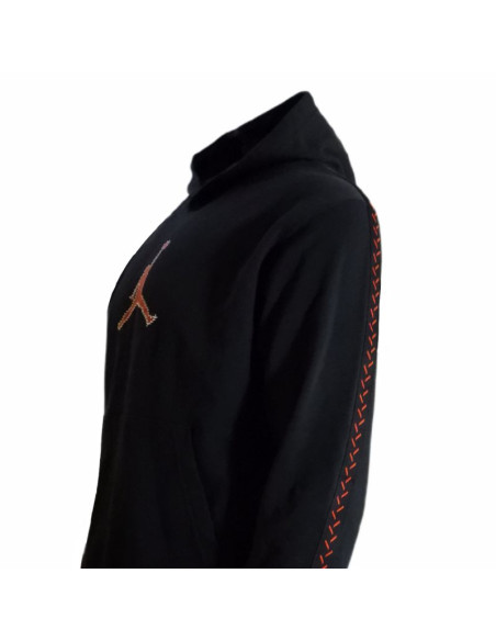 Męska bluza z kapturem air jordan flight mvp black/red - fn6352-010