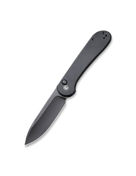 Nóż civivi button lock elementum all black g10