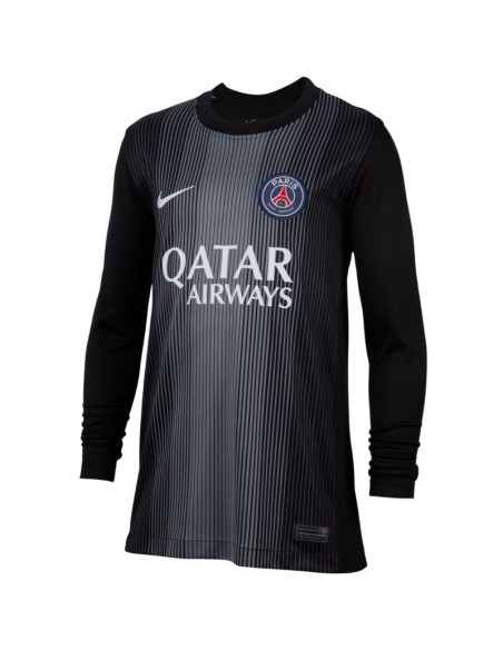 Koszulka dla dzieci nike psg goalkeeper stadium 2025/26 czarna hj5267 010