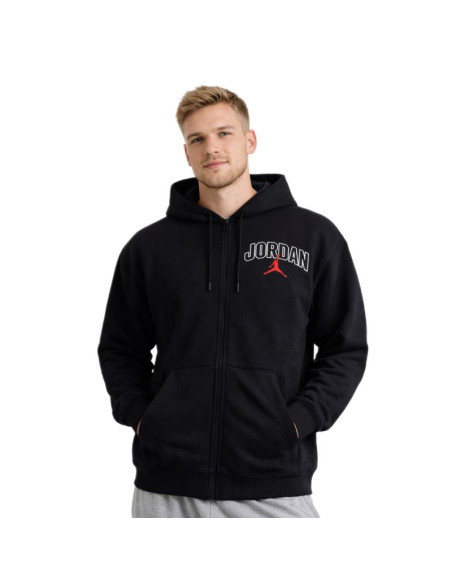 Bluza z kapturem air jordan brooklyn fleece full-zip hoodie czarna - ib7908-010