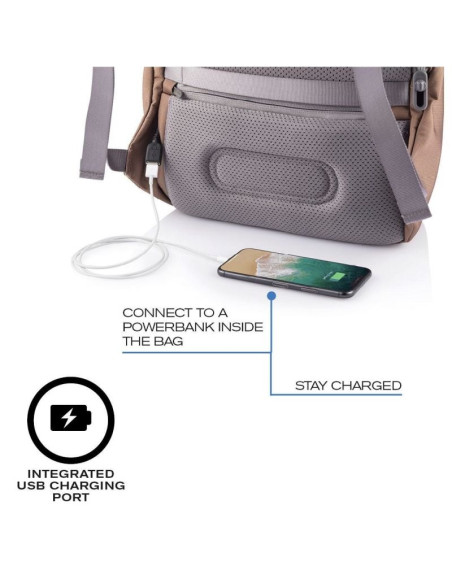 Xd design plecak antykradzieżowy bobby soft brązowy p/n: p705.796