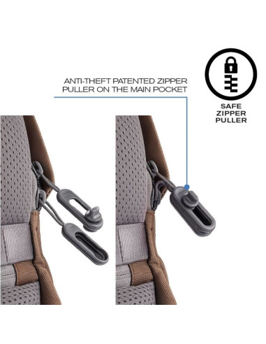 Xd design plecak antykradzieżowy bobby soft brązowy p/n: p705.796