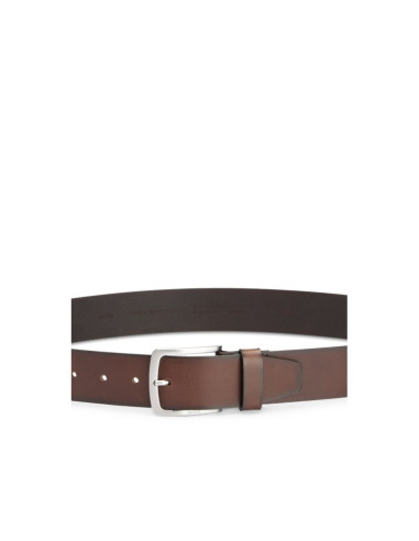 Pasek męski boss informal jor-v_sz40 ze skóry naturalnej z metalową klamrą