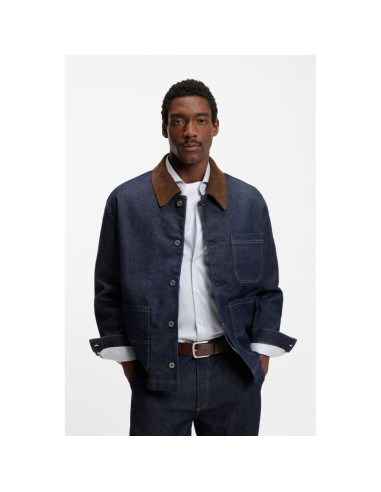 Pasek męski boss informal jor-v_sz40 ze skóry naturalnej z metalową klamrą