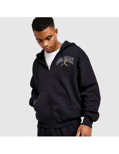 Bluza z kapturem air jordan brooklyn fleece full-zip hoodie czarna - ib7908-011