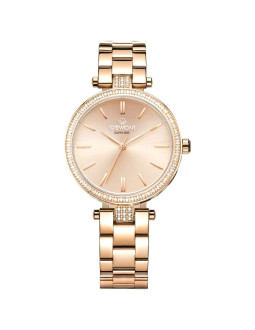 Zegarek damski giewont sapphire różowe złoto gw9890-b3