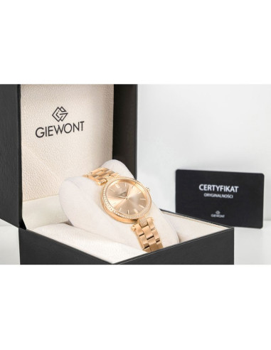Zegarek damski giewont sapphire różowe złoto gw9890-b3