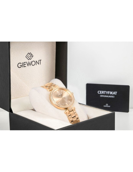 Zegarek damski giewont sapphire różowe złoto gw9890-b3