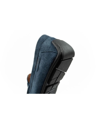 Wrangler buty męskie półbuty mokasyny maifield suede skóra naturalna granatowe