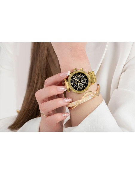 Zegarek damski giewont sapphire złoto czarny gw3380-b3