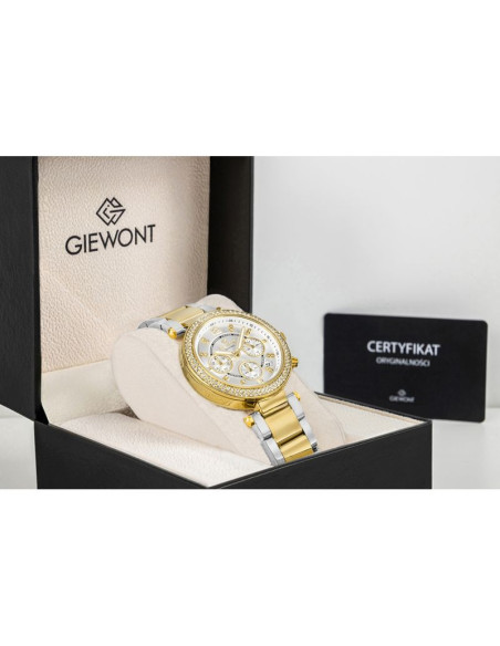 Zegarek damski giewont sapphire złoto srebrny gw3380-b4