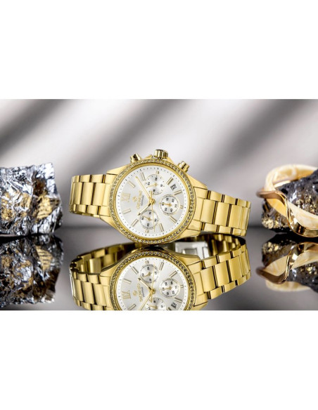 Zegarek damski giewont sapphire złoto srebrny gw3670-b2