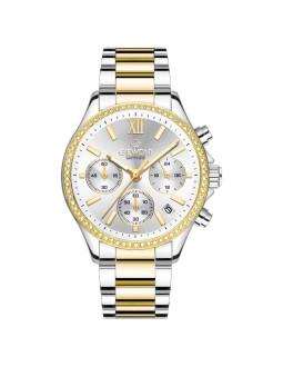 Zegarek damski giewont sapphire srebrno złoty gw3670-b4