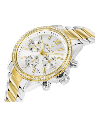 Zegarek damski giewont sapphire srebrno złoty gw3670-b4