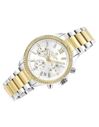 Zegarek damski giewont sapphire srebrno złoty gw3670-b4