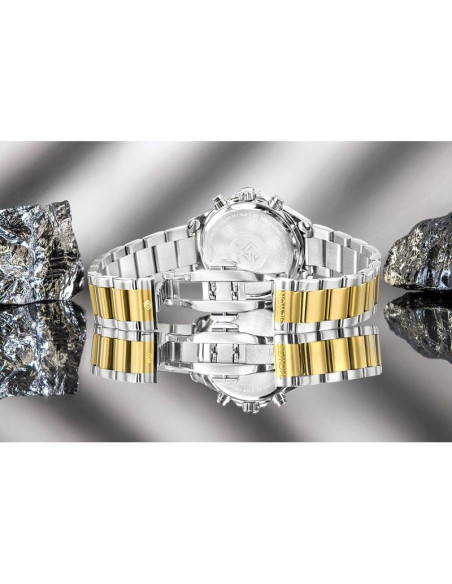 Zegarek damski giewont sapphire srebrno złoty gw3670-b4