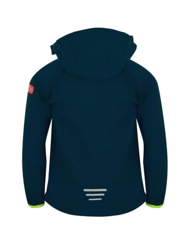 Trollkids kids rondane zip off jacket xt navy/lime (819-100)