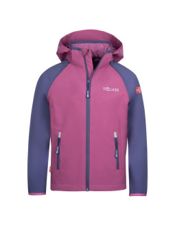 Kurtka softshell dziecięca dla chłopca/dziewczynki trollkids kids rondane zip off jacket xt mallow pink/violet blue (819-242)