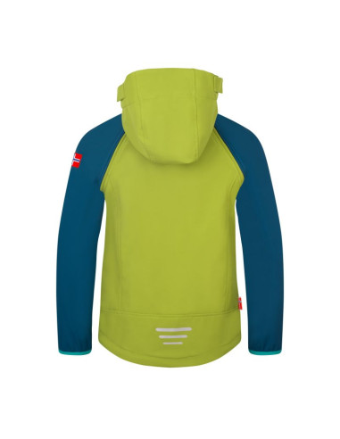 Kurtka trollkids rondane zip off xt softshell zielony gruszkowy/niebieski madeirowski/zielony morski (819-360)