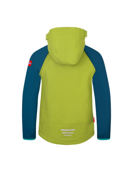 Kurtka trollkids rondane zip off xt softshell zielony gruszkowy/niebieski madeirowski/zielony morski (819-360)