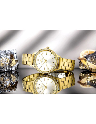 Zegarek damski giewont sapphire złoto srebrny gw1140-b2