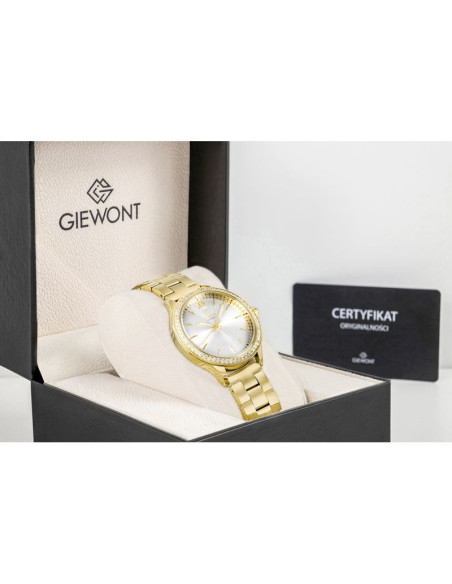 Zegarek damski giewont sapphire złoto srebrny gw1140-b2