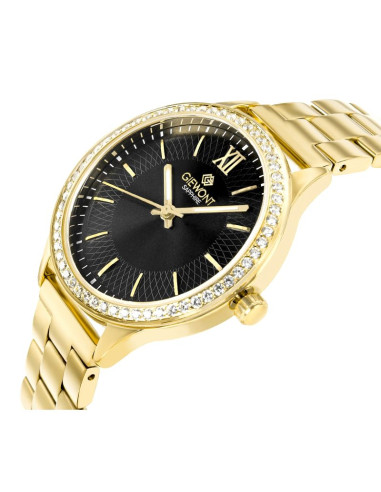 Zegarek damski giewont sapphire złoto czarny gw1140-b4